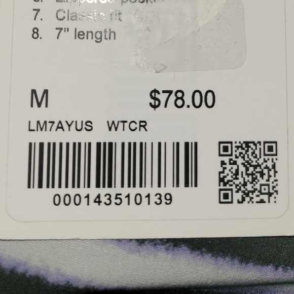 Lululemon Pool Short 7" Watercolour Stripe Vapor Graphite Grey Size M.. - Picture 10 of 13